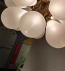 Axyaa Glass Bubble Chandelier Island Lighting for Living Room and Dining Table