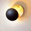 Axyaa Eclipse Scone Light: Round Wall Lamp for Bedroom
