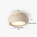 Axyaa Yellow Travertine LED Ceiling Lamp for Home Decor
