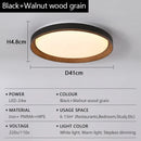 Axyaa 20" Wood Grain LED Ceiling Light with Remote Control Dimming