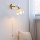 Axyaa Ceramic LED Wall Lights Pull Chain Switch Bathroom Mirror Light