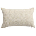 Axyaa White Floral Embroidered Cushion Cover - Elegant Home Decor