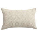 Axyaa White Floral Embroidered Cushion Cover - Elegant Home Decor