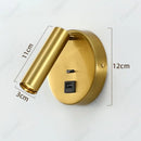 Axyaa LED 3W Rotating Spotlight Warm Light USB Charging Bedroom Reading Light