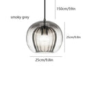Axyaa Glass Pendant Light Industrial Style for Kitchen Bedroom Bar Cafe