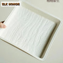 Axyaa Bamboo Relief Tea Tray - Elegant Dessert & Fruit Plate