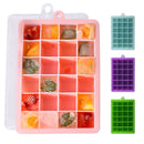 Axyaa Silicone Ice Cube Tray - 24 Grid Small Square Mold for Ice Maker