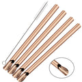 Axyaa Stainless Steel Bubble Tea Straws Set with Spoon-shaped Stirrer