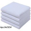 Axyaa Waffle Weave Kitchen Towel Set Absorbent Quick Dry Dishcloth Wash Cloth