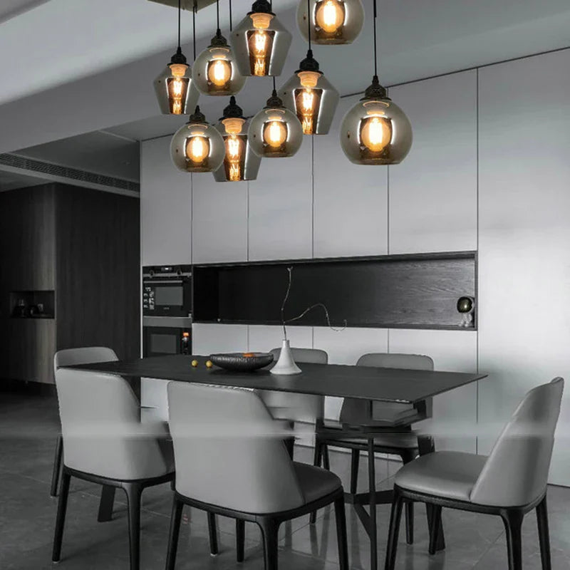 Axyaa Stainless Steel LED Chandelier Lights for Nordic Home Decor