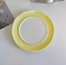 Axyaa Ceramic Dessert Plates: Colorful Underglaze Cake and Dining Plate Set