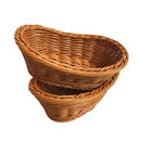 Axyaa Oval Rattan Storage Basket for Kitchen, Home Décor, and Organization