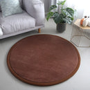 Axyaa Coral Fleece Round Rug for Bedroom and Living Room Decor
