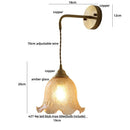 Axyaa Amber Glass LED Wall Lamp with Pull Chain Switch