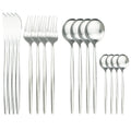 Axyaa Gold Matte Cutlery Set - 16Pcs Stainless Steel Tableware