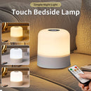 Axyaa Rechargeable LED Night Light: 3 Colors Dimmable Bedside Lamp