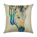 Axyaa Animal Linen Pillowcase for Bedroom Sofa Chair - Decorative Cushion Cover