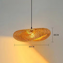 Axyaa Bamboo Handicrafts Pendant Light, Oval Design, Farmhouse Style