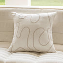 Axyaa Beige Yarn-Dyed Headboard Pillowcase for Living Room - 45X45