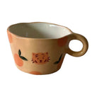 Axyaa Strawberry Flower Hand-painted Ceramic Mug for Children
