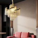 Axyaa Modern Luxury Chandelier for Living Room Ceiling, Gold Chrome Light Fixture