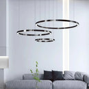 Axyaa Modern Circular Ring Pendant Light for Minimalist Living Room