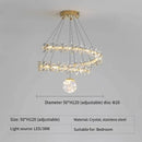 Axyaa Flower Pattern Crystal Chandelier for Dining Table and Bedroom