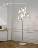 Axyaa European Style Ginkgo Leaf Art Floor Lamp for Home and Office