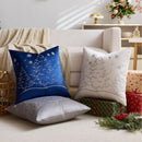 Axyaa Nordic Snowflake Embroidered Pillowcase Cojines 45x45cm