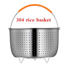 Axya 304 Stainless Steel Multi-Function Steam Basket for Pressure Cooker