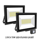 Axyaa Induction LED Flood Light with Adjustable PIR Sensor - Outdoor Floodlight