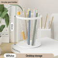 Axyaa Black Metal Mesh Desktop Organizer Pen Holder Pencil Cup Pen Case