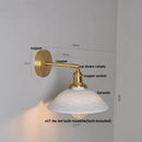 Axyaa Nordic LED Wall Light Brass Pull Chain Switch Bedside Lamp - Modern Design