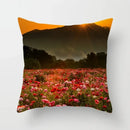 Axyaa Sunset Field Flowers Pillowcase Home Decor Office Car Ornaments