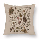 Axyaa Retro Flower Fox Pillowcase in Peach Skin Velvet.