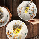 Axyaa Ceramic Vegetable Plate, Household Soup Rice Pasta Tableware, Commercial Salad Plate