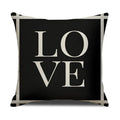 Axyaa Geometric Line Print Linen Cushion Cover - Home & Car Decor Pillowcase