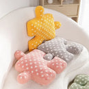 Axyaa Teddy Velvet Jigsaw Seat Cushion - White & Black Soft Back Pillow