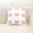 Axyaa Embroidered Bow Flower Sofa Throw Pillowcase Tufted Love Cushion Covers