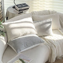 Axyaa Corduroy Patchwork Plush Cushion Cover - Soft Decorative Pillowcase for Living Room