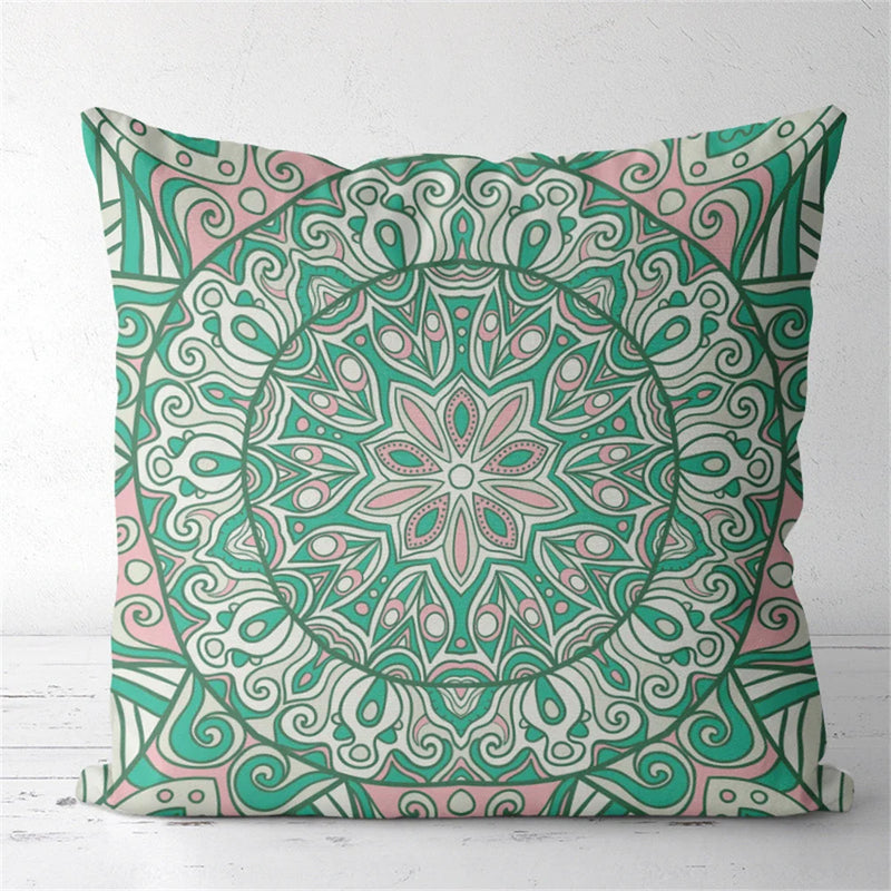 Axyaa Mysterious Pattern Flower Cushion Cover for Home Decor