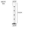 Axyaa Nordic LED Glass Floor Lamp: Modern, Bright, Heavy, Indoor Lighting for Living Room