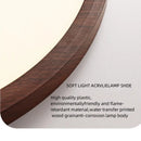 Axyaa Wood Grain Walnut LED Ceiling Light for Home, Bedroom, Dining Room, Living Room