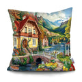 Axyaa Rustic Landscape Print Pillowcase