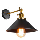 Axyaa Vintage Wall Lamp, Indoor Retro Lighting, Knob Switch, Black&White Cover, E27