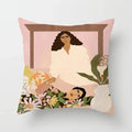 Axyaa Women Flower Oil Painting Decorative Pillowcase for Home Sofa Decor