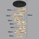 Axyaa Modern Light Luxury Staircase Pendant Lights Living Room Indoor Lighting