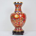 Axyaa Cloisonné Lotus Vase: 10" Filigree Enamel, Asian Home Decor Gift