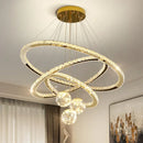 Axyaa Crystal LED Pendant Chandelier Dimmable Light for Home Decor
