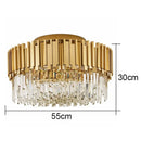Axyaa Crystal Ceiling Chandelier: Luxury LED Lighting for Modern Living Spaces